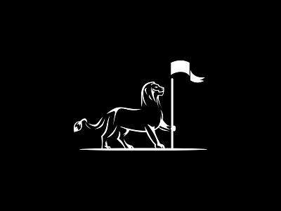 Flag lion logo branding design graphic design illustration logo vector
