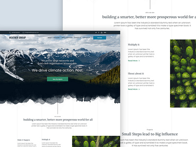 Environmental Project Home Page climate design environemnt homepage landing page ui web design web layout website design