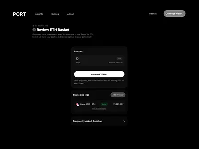 Trade Strategy & Stake Modal app design app ui blockchain crypto dark defi finance form modal swap trade web design