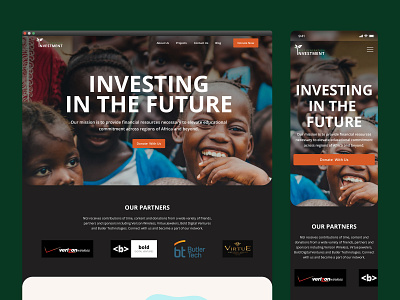 NGI - Main screen africa agency charity charity fund design education fund main page minimal non profit ui ui design ux website