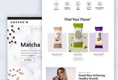 Snackbar Brand Website design food healthy homepage illustration snackbar web design web layout