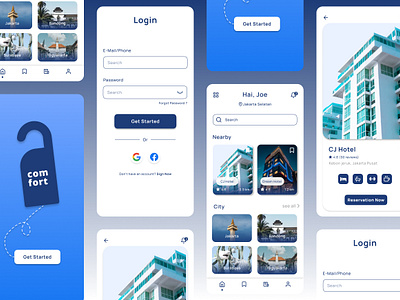 Travel and Hotel Booking App app design hotel tra travel ui