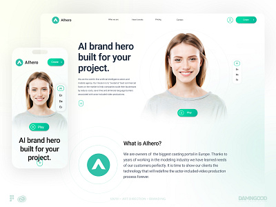 AIhero - AI video avatar creator web app app design graphic design ui ux