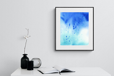 Watercolor art for home abstract abstract wall art bundle art blue blue nature elements for design branding design digital file dream graphic design hand painted illustration nature painting poster printable sea sky texture