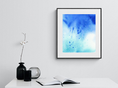 Watercolor art for home abstract abstract wall art bundle art blue blue nature elements for design branding design digital file dream graphic design hand painted illustration nature painting poster printable sea sky texture