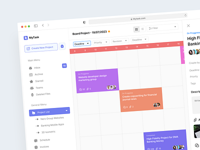 Mytask - Dashboard Management agency branding clean concept dashboard design list management project task task management todo ui ui ux uidesign userinterface web design white