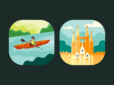 Google Profile Pictures - Kayaking & Gaudi Architecture antoni gaudí barcelona basilica catalan modernism church gaudi kayak kayaking paddle river spain spanish spring summer summer sports
