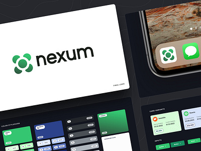 Nexum - Connecting Entrepreneurs branding buttons cards color colors components design entreprenuers investors logo mockup shades styleguide ui uiux ux