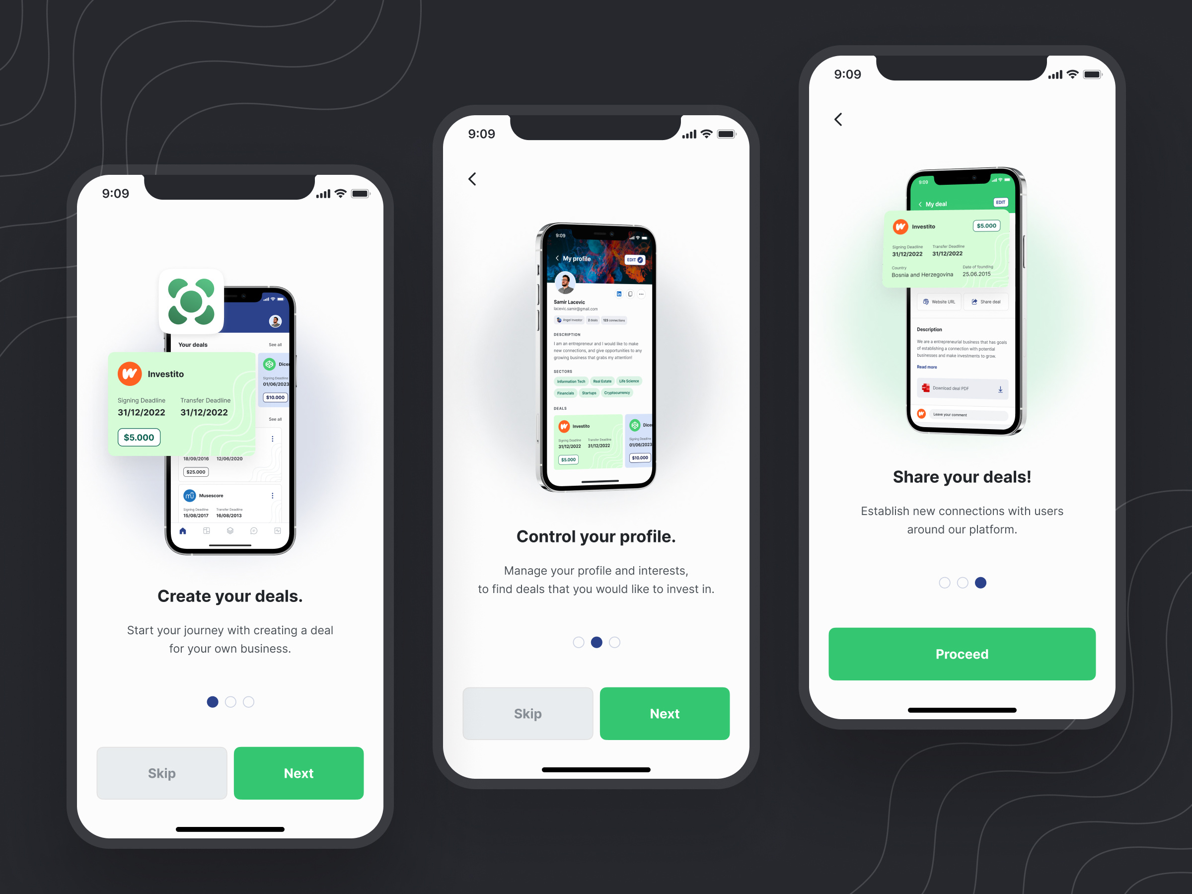 Nexum - Connecting Entreprenuers app branding chat clean dashboard design entrepreneurs illustration investors ios logo onboarding profile profile page splash screen ui uiux ux