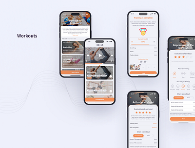 Pilates Workout App app branding design esport illustration pilates ui ux workout yoga