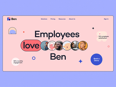 Ben Benefits Platform branding design ui website