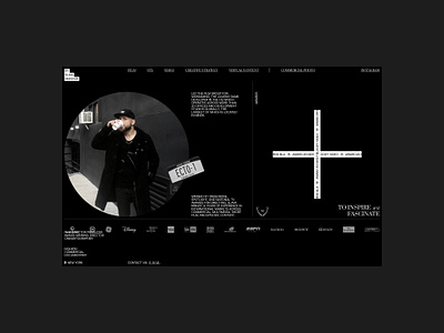 Slava Makshun black dark grid minimal modern photograph promo typography ui ux