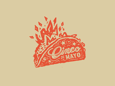 Cinco de Mayo cinco de mayo hand drawn illustration logo mexican taco type typography