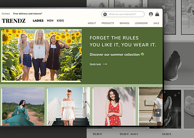 Online Clothing Store - Design Concept clothes figma graphic design idea logo online sketch ui website