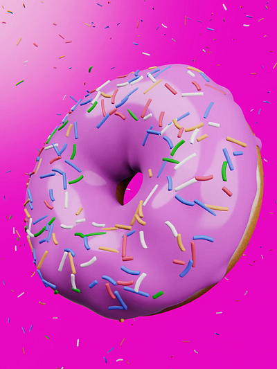 🍩 3-D Doughnut Animation 3d animation blender design illustration motion graphics vector