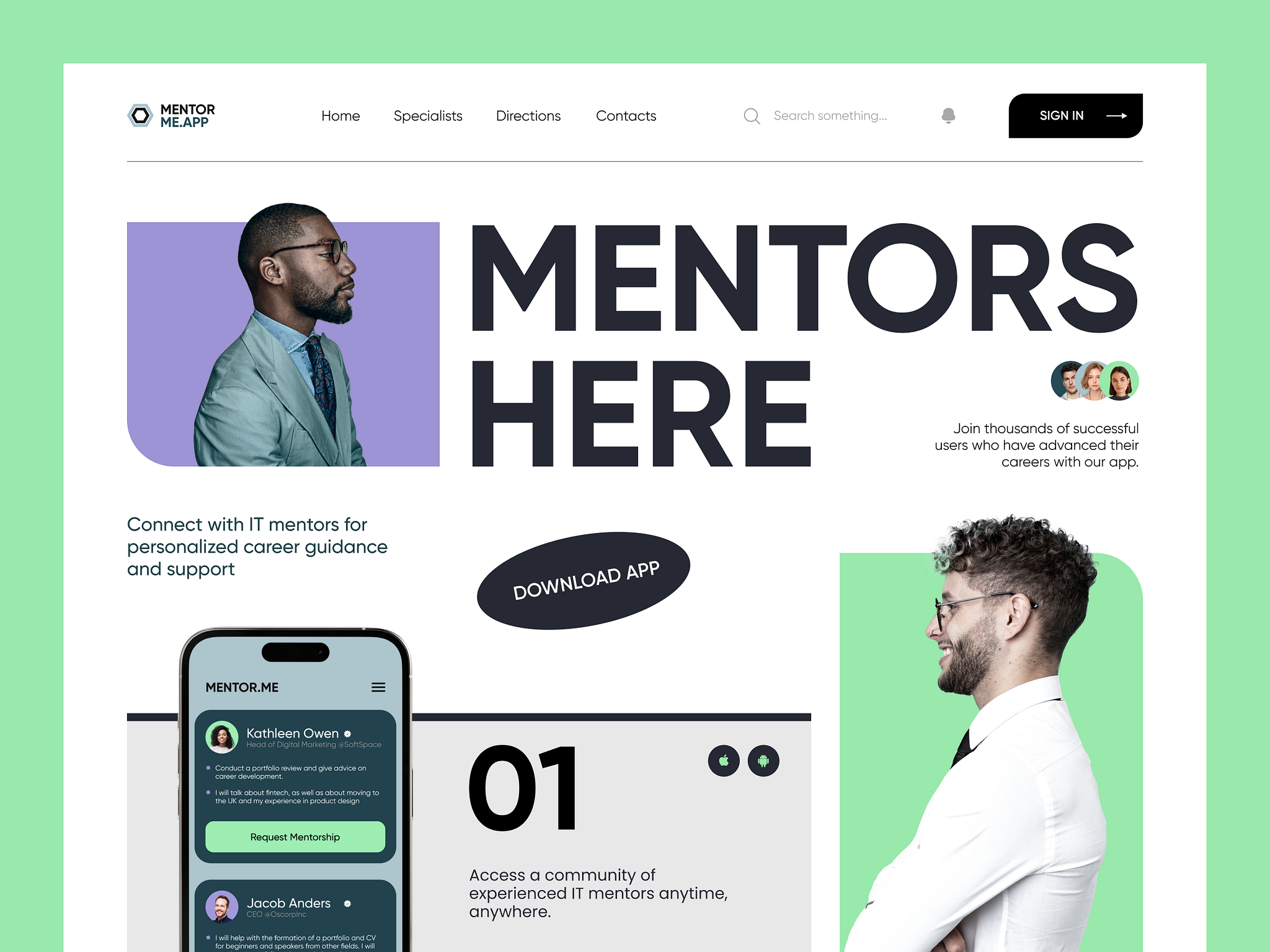 UX/UI design for a mentoring platform by Qream on Dribbble