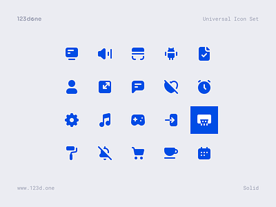 Universal Icon Set | Solid 123done clean color colorful figma glyph icon icon design icon pack icon set iconjar iconography icons iconset minimalism symbol ui universal icon set vector icons