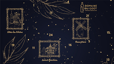 Packaging design - Wine Advent Calendar 3d 3d modelling advent advent calendar artistic direction branding design drawing graphic design illustration packaging packaging design ux wine