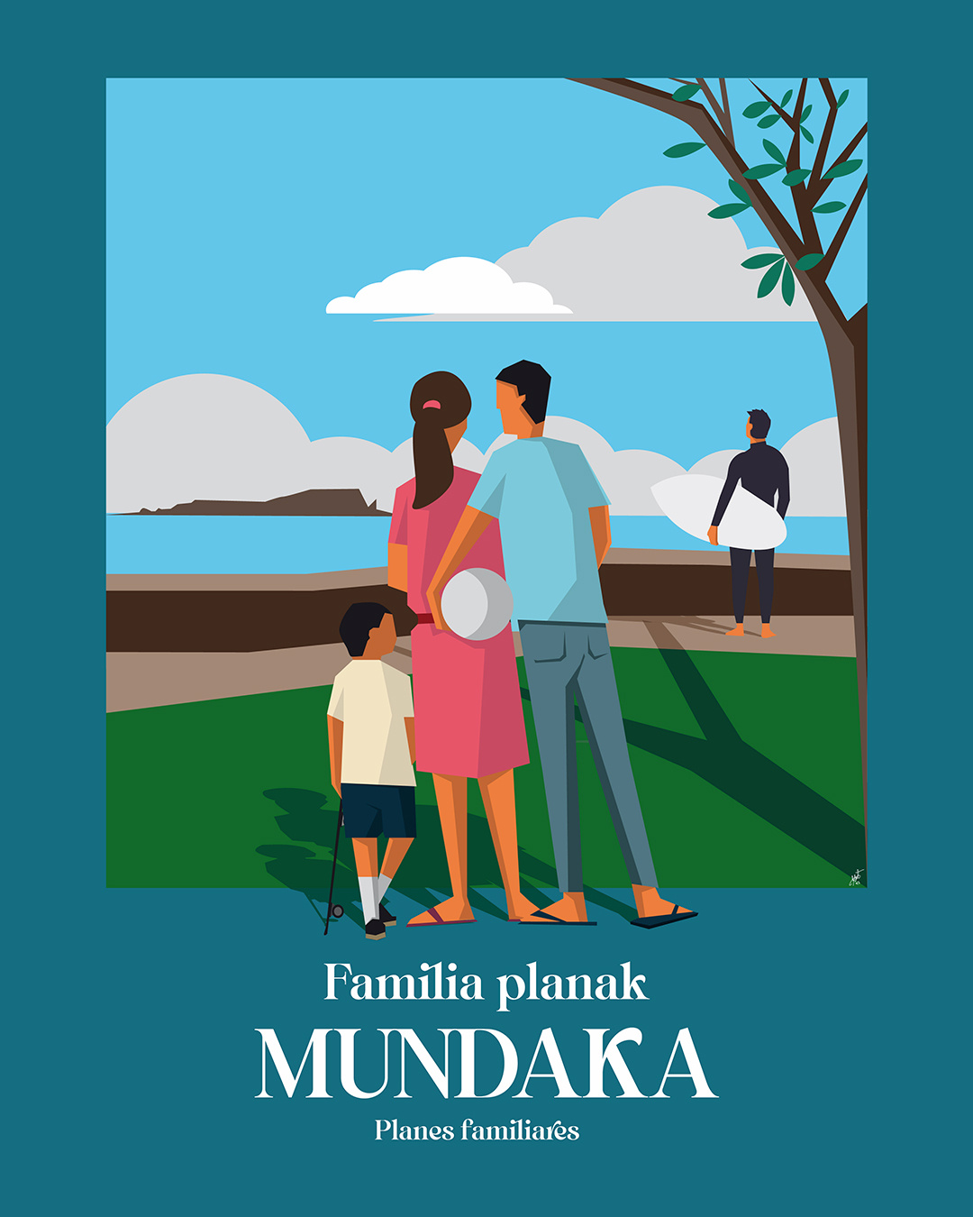 Family plans design graphic design illustration ilustrator logo surfing vector