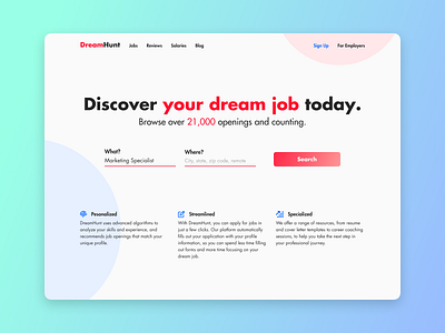 Landing Page design ui ux