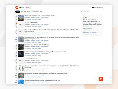 Social Media Redesign (Reddit) product product ui reddit redesign social social media