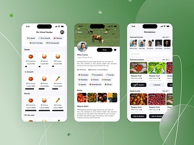 Growth By You – Virtual garden of farmers' products agro app cash farm farmers farming feed fruits garden healthy marketplace mobile organic products profile shop vegetable virtual garden