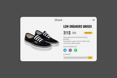 Daily UI 10 Social Share #DailyUI Share the store's products design ui