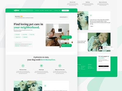 Dog Sitter App Redesign (Rover) marketing site redesign rover two sided marketplace