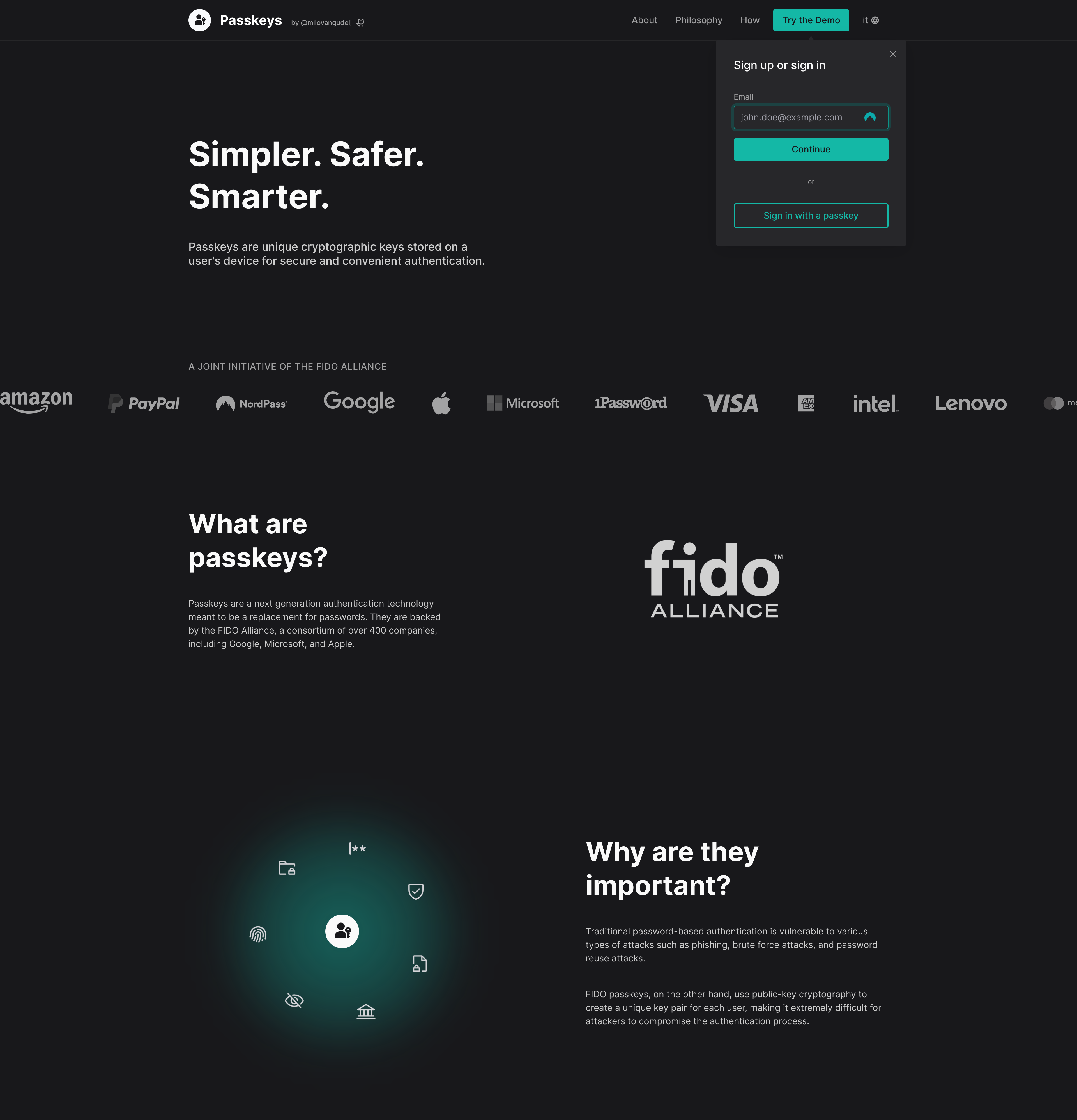 FIDO Passkeys app apple darkmode fido passkeys google microsoft nordpass passkeys ui web design