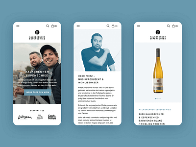Webdesign Kalkbrenner & Espenschied kalkbrenner mobile design screen design techno ui webdesign wine