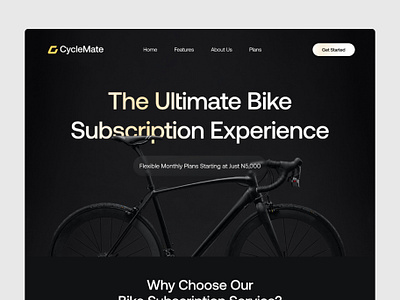 CycleMate Landing Page bike landing pagr branding design landing page logo product design ui ux ux design