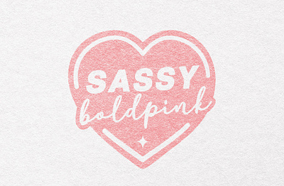Sassy boldpink | Beauty Business Logo beauty logo branding graphic design heart logo logo pink logo