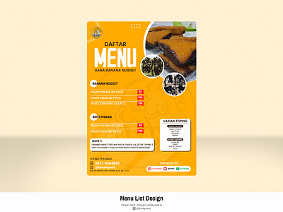 Menu List Design branding design graphic design illustration logo typography