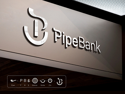 Pipe Bank bank logo branding design financial logo graphic design logo logotipo pipe