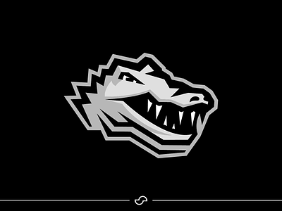 Mascot Exploration | Alligator alligator black and white design gator graphic design illustration illustrative illustrative design logo mascot sports sports branding sports design sports logo vector