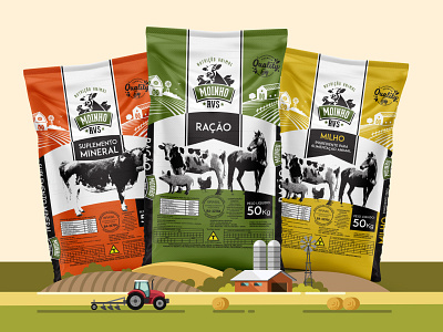 MOINHO RVS animal food logo animal nutrition branding cow design graphic design horse logo logotipo pig vector