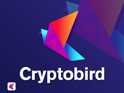 CRYPTOBIRD app app logo best dribble logos bird logo branding crypto logo cryptobird design designed by zei graphic design identity illustration logo logo designed pele joezel ui zei