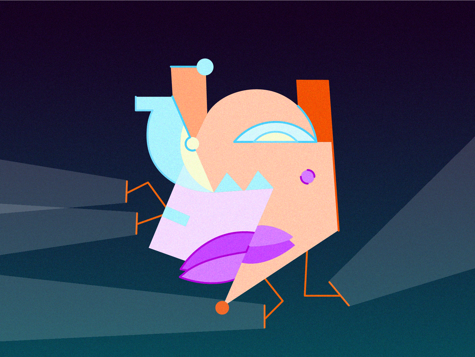 Geometric modern style heads abstract head branding cartoon clean lines design geometric style geometry geometry head graphic design illustration illustrator minimalistic modern modern style person red vector simple geometric shapes space ui vector