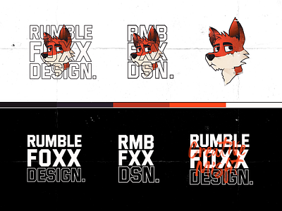 RumbleFoxx Design Logo branding design fox logo logo design logodesign mascot vector