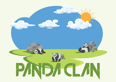 Panda Clan design graphic design ill illustration vector