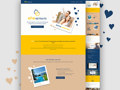 eheretraite corporate design couple love marriage one page design rings web design