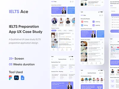 E-learning App UI/UX design | IELTS App app app design app ui daily ui design e learning education app ielts interface mobile app online course product design ui ui kit uidesign uiux user experience ux uxdesign web