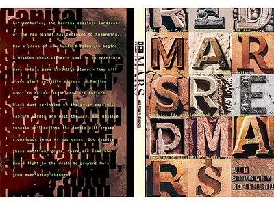 Red Mars/Green Mars/Blue Mars book cover desi design graphic design typography