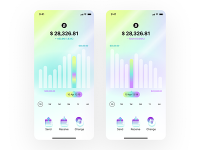 Crypto wallet mobile app UI/UX design, Assets, Graphic app assets crypto app crypto wallet app design finance app glass glassmorphism glassmorphism icons gradient graphic graphic design holographic illustration mobile ui ux wallet app