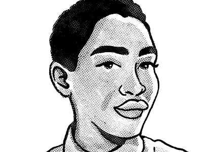Halftone Portrait art halftones illustration procreate textures