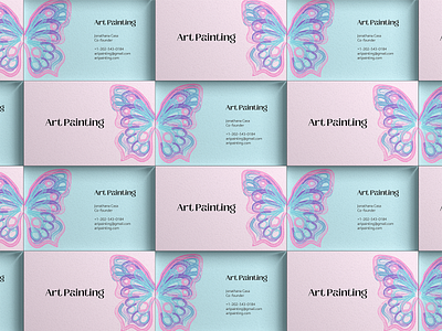 Art painting Visual Brand Identity art branding business cards butterfly graphic design identity illustration logo logotype painting vector