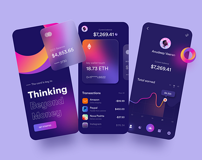 Banking Service Mobile App banking design product design ui