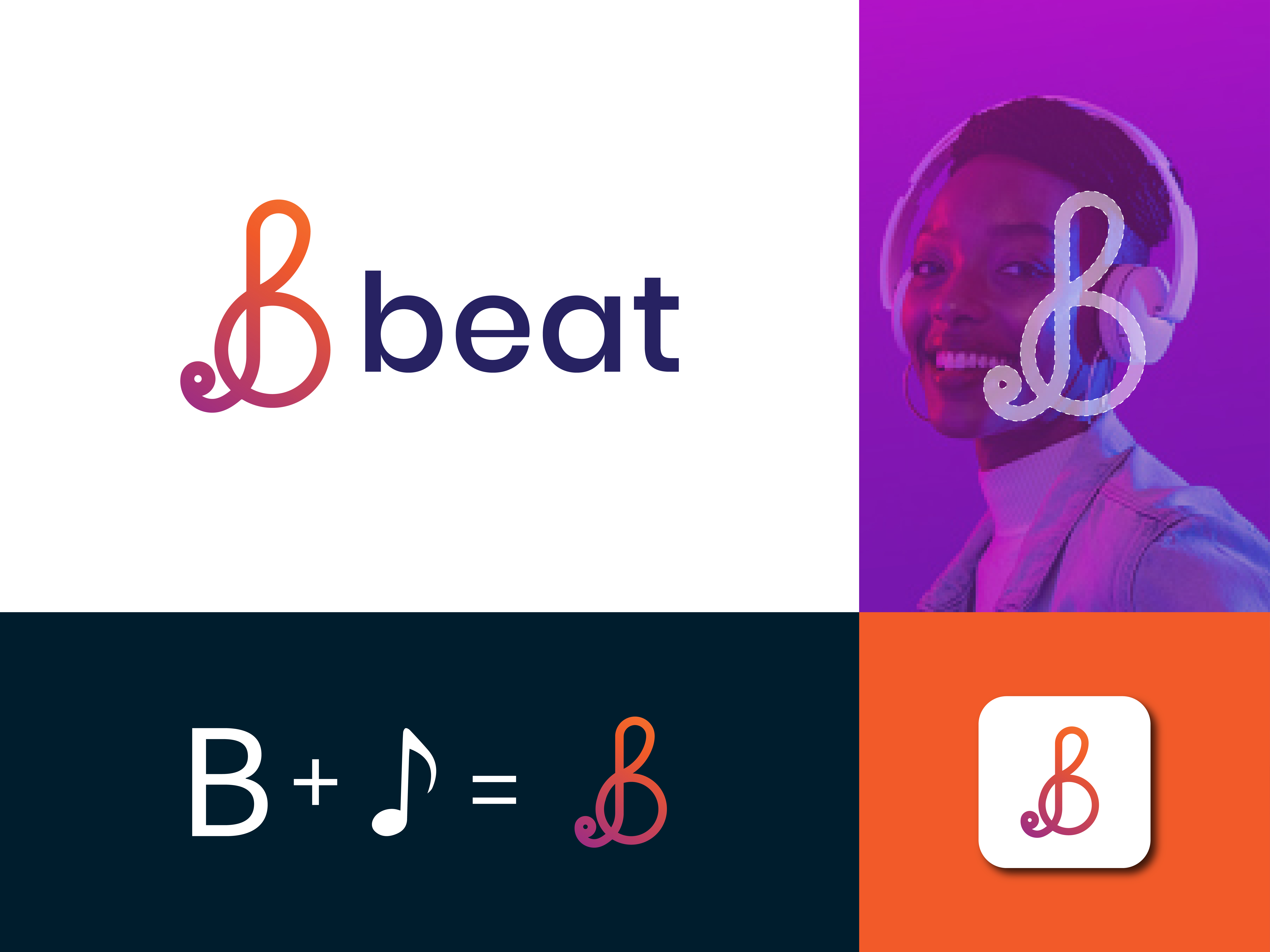 Letter B + Music Logo By Ahmed Anik On Dribbble