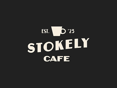 Stokely Cafe coffee cup illustration knoxville lockup logo modern tennessee tn type typography