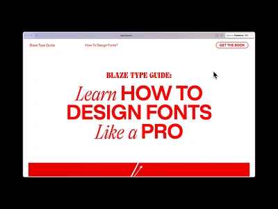 Blaze Type — Landing Page blaze type design development font design framer framer app grid landing page minimal no code red type typography ui ui design web web design web development website website design